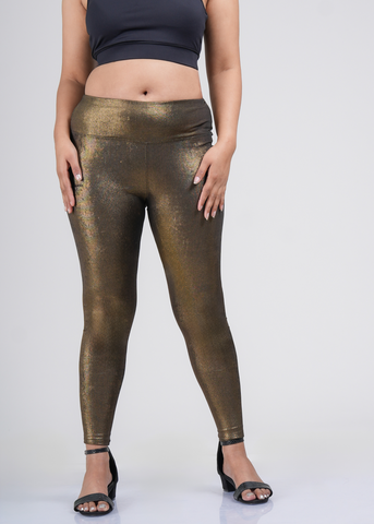 SlimFit Shimmer Tight - Golden