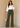 Flurr Women Textured Dark Olive Wide-Leg Trousers with High Waist and Pleated Front