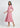 Women’s midi dress with lapel collar - Rosy Pink
