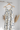 Flurr Floral Linen Dress in blue botanical print, product view