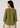 Flurr olive linen top for women back view, relaxed officewear silhouette