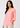 Flurr pure pink linen top for women front close up, breathable fabric and neckline detail