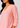 Flurr pure pink linen top close up, natural linen texture and fabric detail