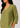 Flurr olive linen top for women left side view, clean workwear fit