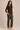 Flurr brown Mira asymmetrical top for women right side view, modern workwear silhouette