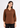 Rust V-neck top for women in textured fabric