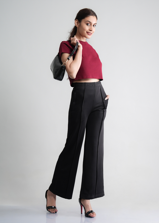 Pleated Wide Leg Trouser