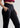 Black bootcut pants, waistband close-up