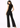 Black sleeveless top and trousers set, back view