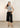 Black cotton capri, full-length view
