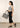 Black cotton capri, styled with a handbag