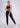Black cotton legging, full-length view