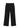 Black pintuck trousers laid flat, no model