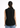Black sleeveless mandarin collar top, back view