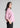 Blush lilac shirt-style top for women, side view
