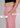 Blush pink cotton trousers, with feature labels