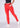 Bright red cotton legging for women, front view