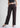 Brown pintuck trousers for women, straight front view