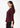 Burgundy plum V-neck top for women, side view