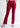 Cherry red bootcut pants for women, front view