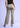 Clay beige wide leg trousers for women, back view