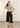 Cocoa brown cotton capri for women, full-length view