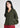 Dark olive formal shirt for women in textured fabric
