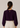 Dark purple office top for women, back view