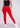 Deep red cotton legging, front view