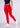 Deep red cotton legging, side view