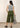 Dusk olive cotton capri, back view