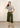 Dusk olive cotton capri, full-length view