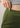 Dusk olive cotton capri, waistband close-up