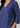 V-neck and three-quarter sleeve close-up, dusty indigo top