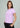 Dusty lavender everyday top, angled front view