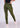 Earthy olive cotton legging for women, angled front view