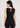 Flurr Black Essential Cotton Top for women, back view showcasing the clean silhouette and comfortable fitted design