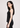 Flurr Black Essential Cotton Top for women, left side view showcasing the tailored fit and sleeveless design