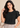 Flurr black Pearl Pleat Top with flutter sleeves front close-up