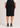 Flurr black pencil skirt for women, back close-up showcasing the fitted silhouette and sleek tailored finish