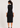 Flurr black pencil skirt for women, back view full-length showcasing the sleek fitted silhouette and clean finish