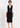 Flurr black pencil skirt for women, front view full-length look featuring a sleek fitted silhouette and knee-length design