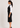 Flurr black pencil skirt for women, left side view showcasing its flattering fitted silhouette and sleek design