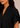 Flurr black tulip sleeves top, shoulder detail close-up