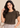 Flurr chocolate brown Pearl Pleat Top with flutter sleeves front close-up