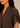 Flurr chocolate brown tulip sleeves top, shoulder detail close-up