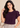 Flurr dark purple Pearl Pleat Top with flutter sleeves front close-up