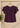 Flurr dark purple Pearl Pleat Top with flutter sleeves displayed on hanger