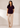Flurr dark purple tulip sleeves top, full length