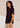 Flurr dark purple tulip sleeves top, left side view